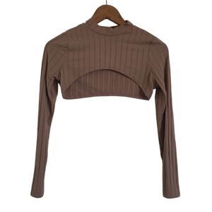 Haute monde over sweater size small crop top long-sleeve women's